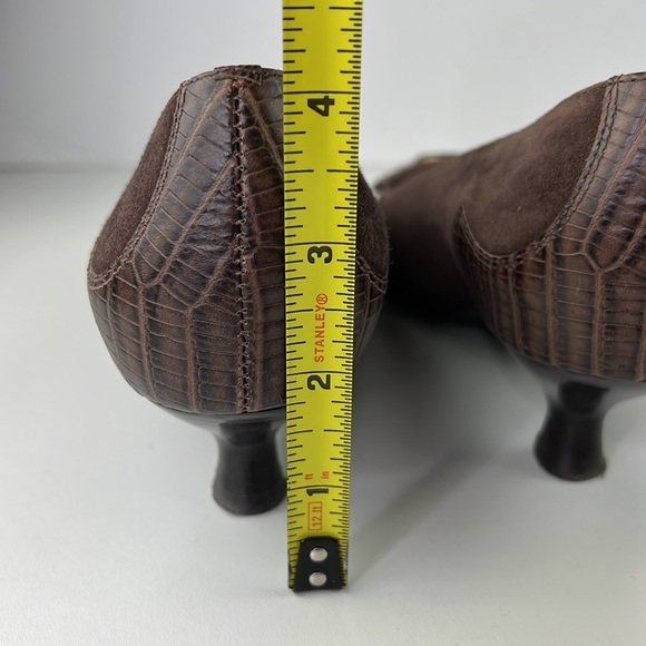 Vintage Daniel Hechter pointed toe brushed suede pump heel shoe - Picture 7 of 10